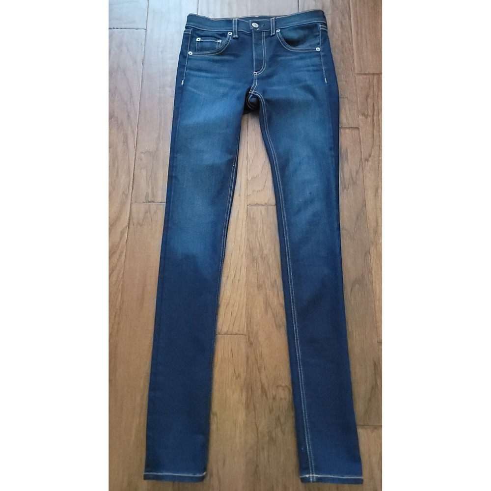 RAG & BONE Bedford Mid-Rise Skinny Stretchy Blue Denim Jeans SZ 25x31‎